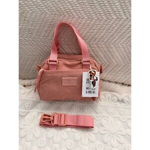 Lightweight Twill Nylon Multi-Compartment Crossbody Tote Bag Adjustable Strap